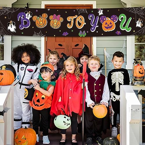 Mouse Theme Halloween Banner - Boo To You Yard Sign Decoration