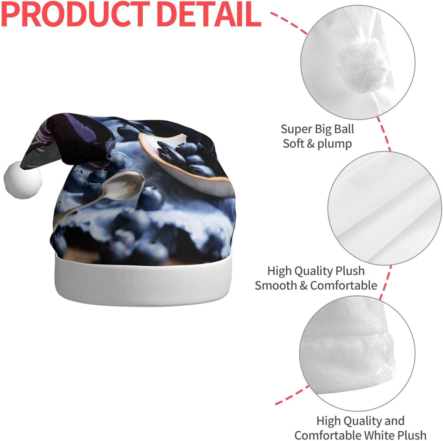 QINZHENG Santa Hat with Blueberry Jam 04 Print