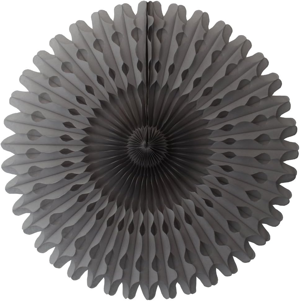 3-Pack Extra-Large Honeycomb Tissue Paper Fans Gray