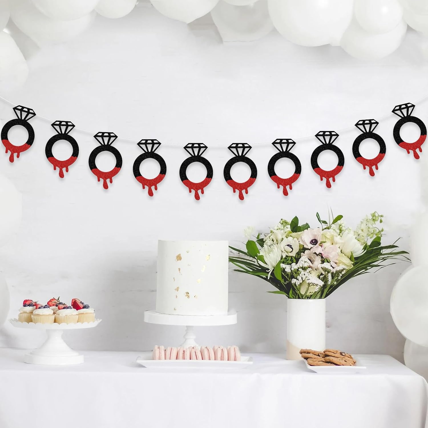Halloween Blood Diamond Ring Wedding Banner