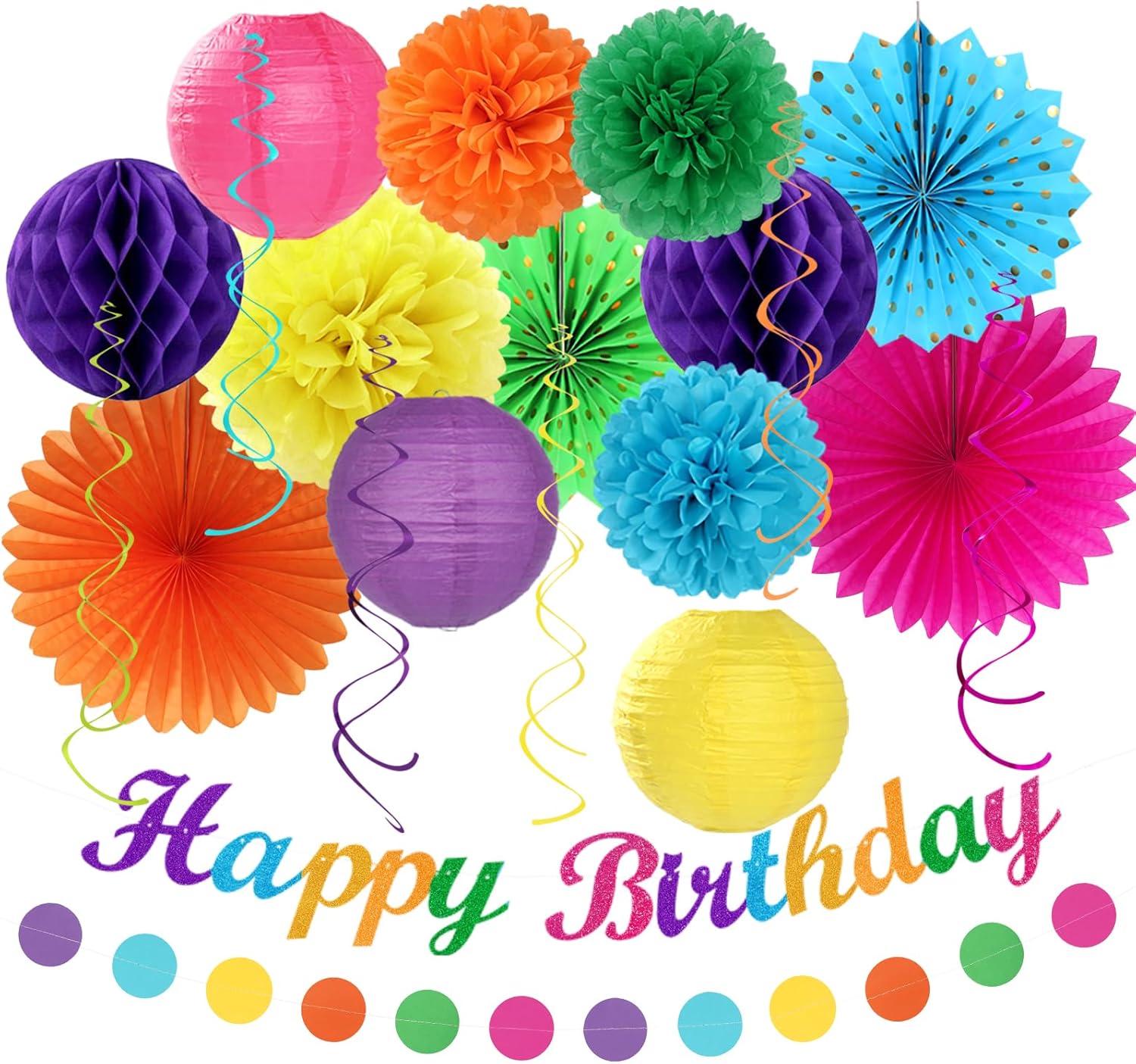 Rainbow Friends Birthday Party Decorations 21pcs Kit