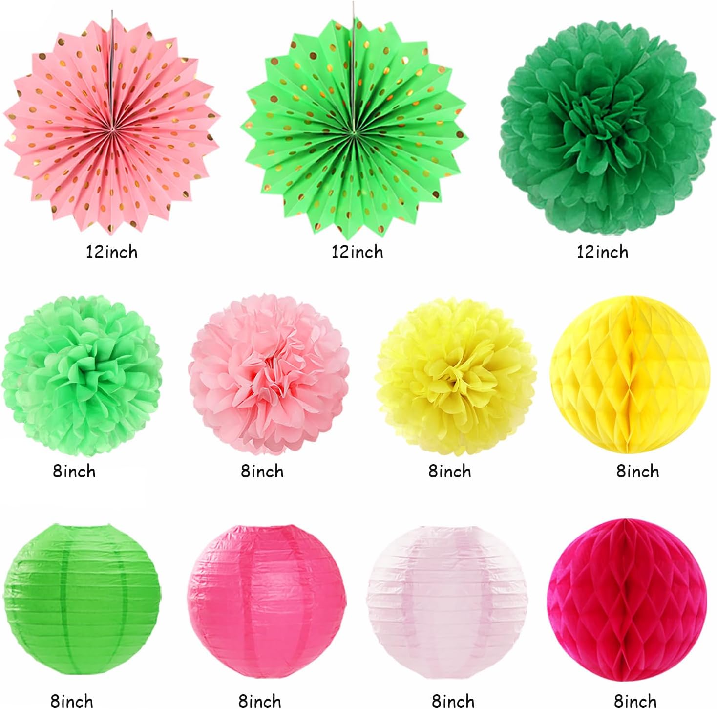Hawaiian Luau Birthday Decorations 21pcs Set