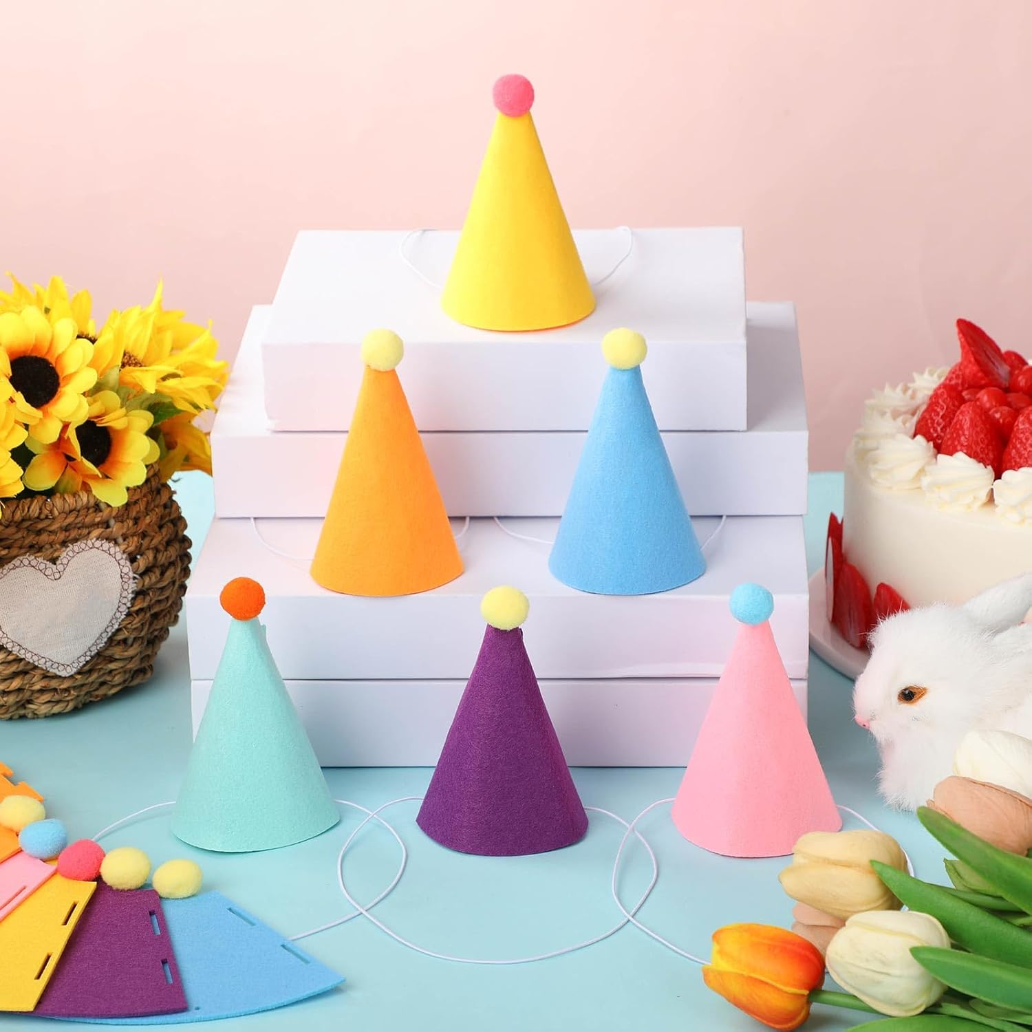24 pcs Mini Party Hats for Stuffed Animals