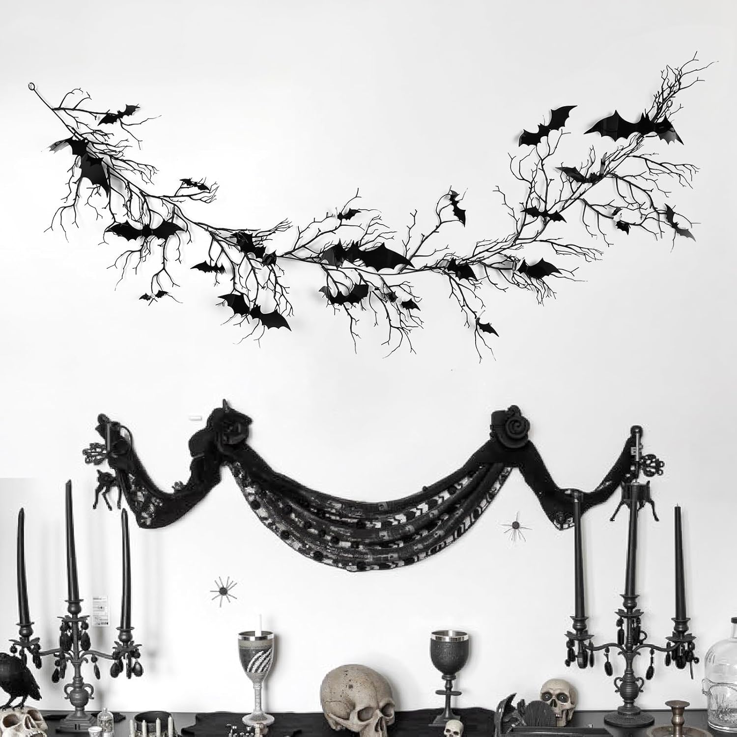 Gothic Halloween Banner with LED Lights