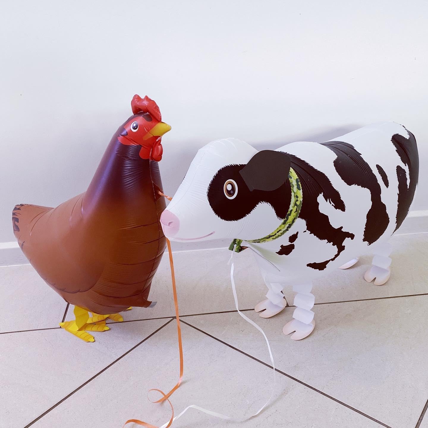 Walking Farm Animals Balloons Pack of 6 For Kids Party