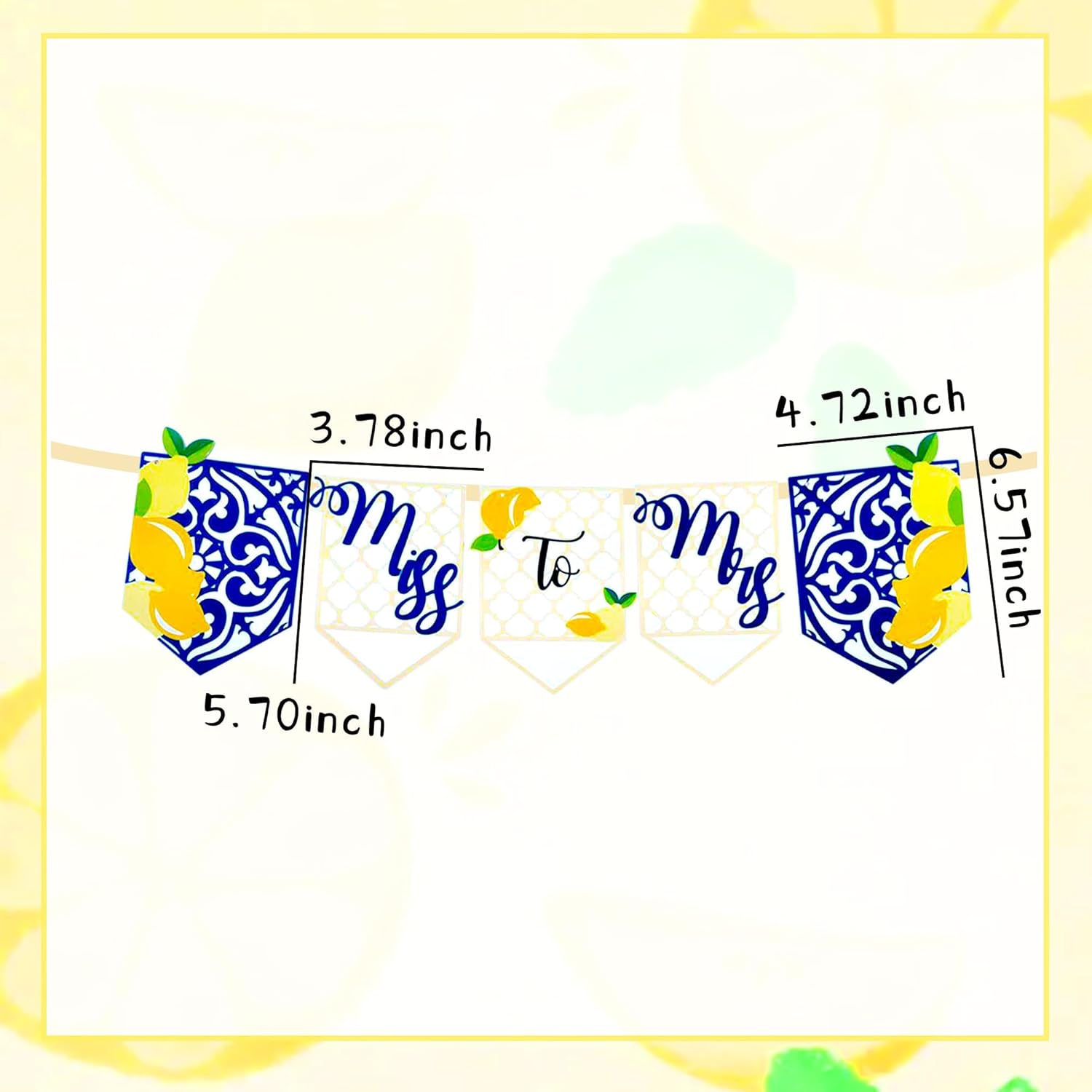 Lemon Themed Miss to Mrs Sign Banner