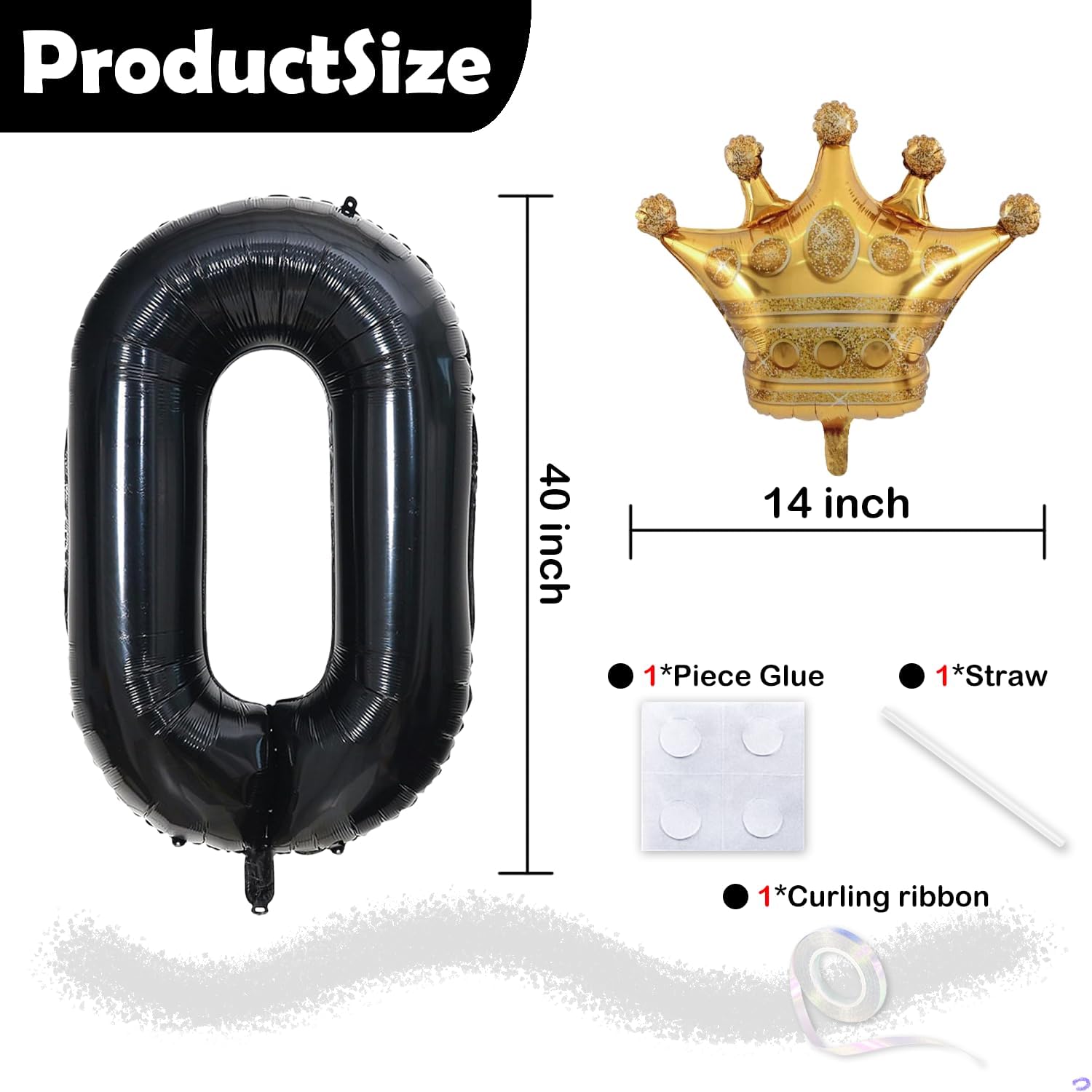 Black 8 Balloon Number 40 Inches Birthday Decorations