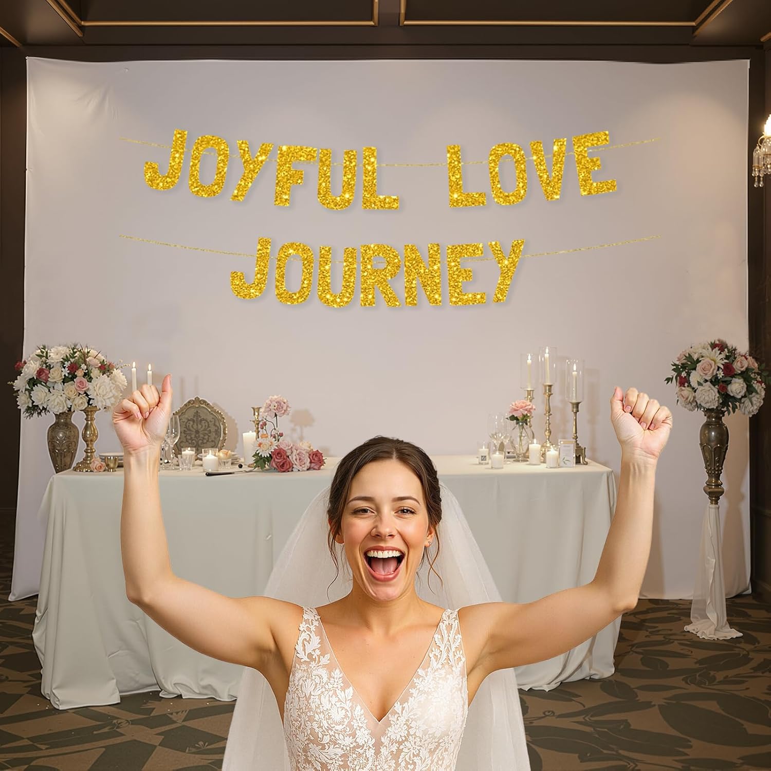 Meowoo Joyful Love Journey Banner 77 Inch