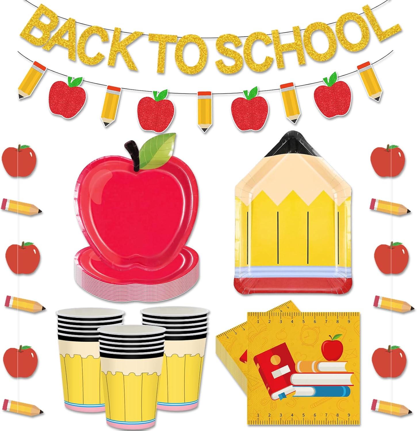 Back to School Party Set with 72 Pieces