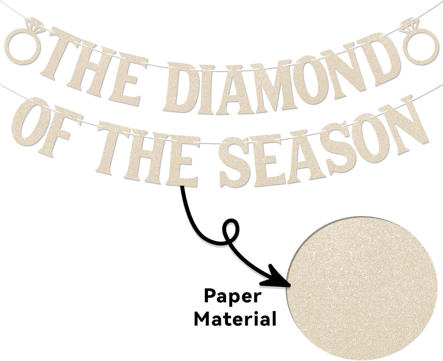 Diamond of the Season Banner - Ring Theme Bride to Be Sign
