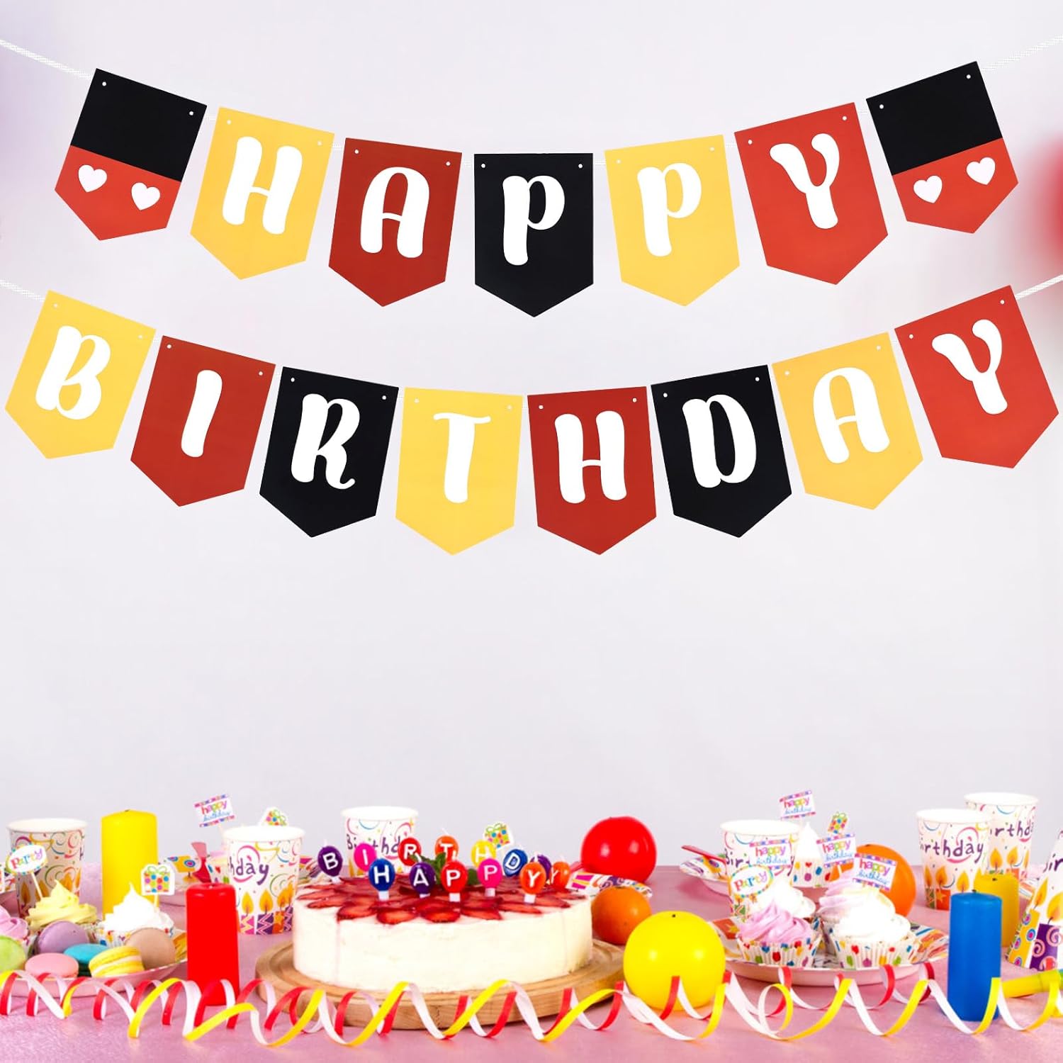 Cute Cartoon Mouse Birthday Banner Set Decor