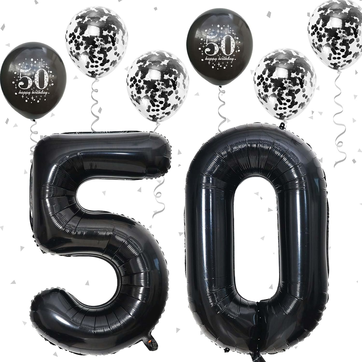 50th Birthday Balloons Decor Set for Men and Women