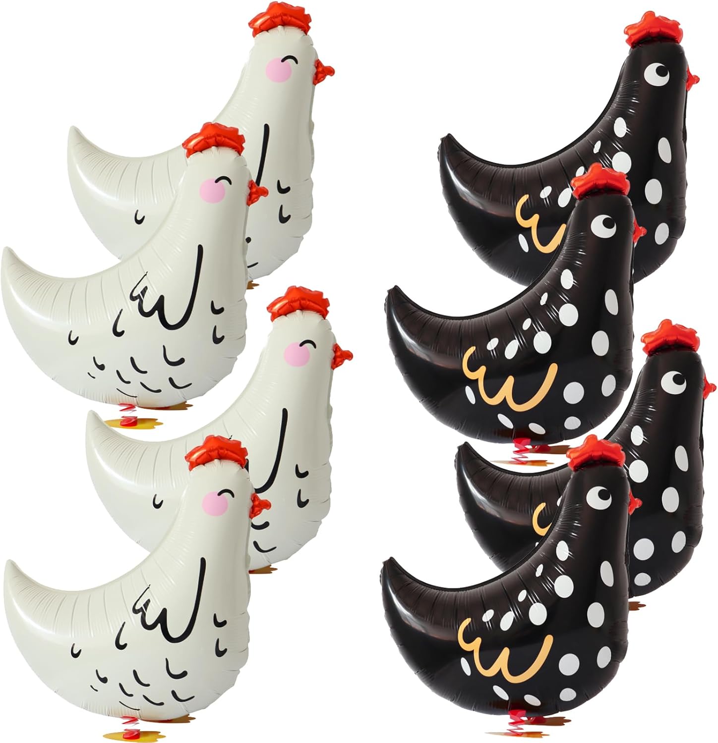 8pcs Walking Chicken Balloons Birthday Decorations
