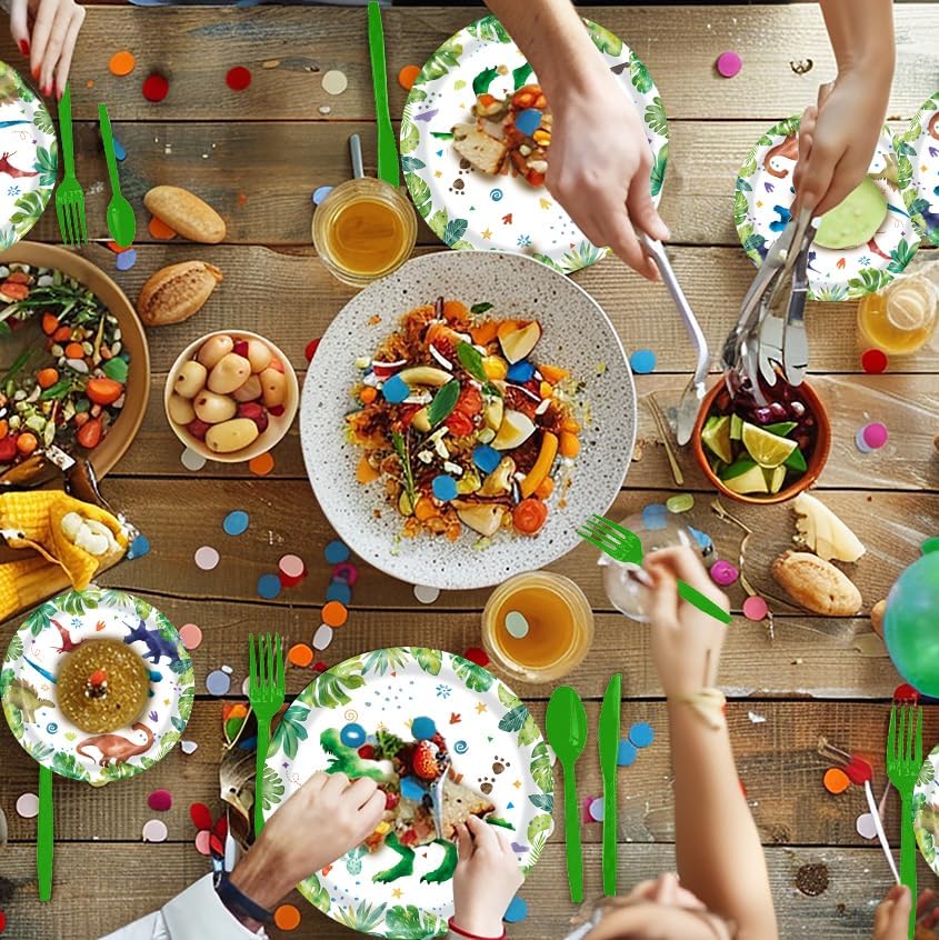 142 Pcs Dinosaur Themed Party Supplies Set