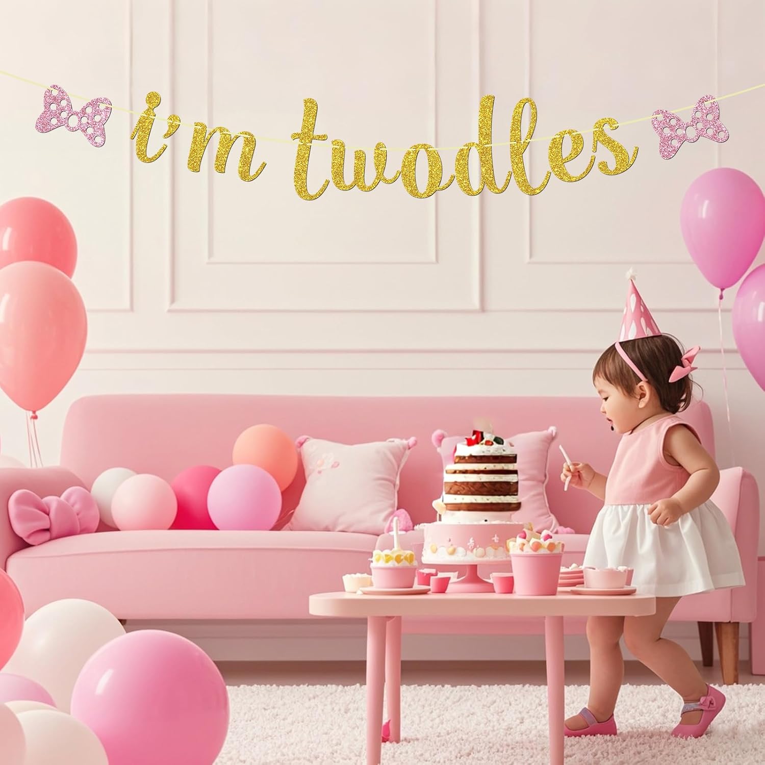 Maicaiffe 2nd Birthday Banner for Kids