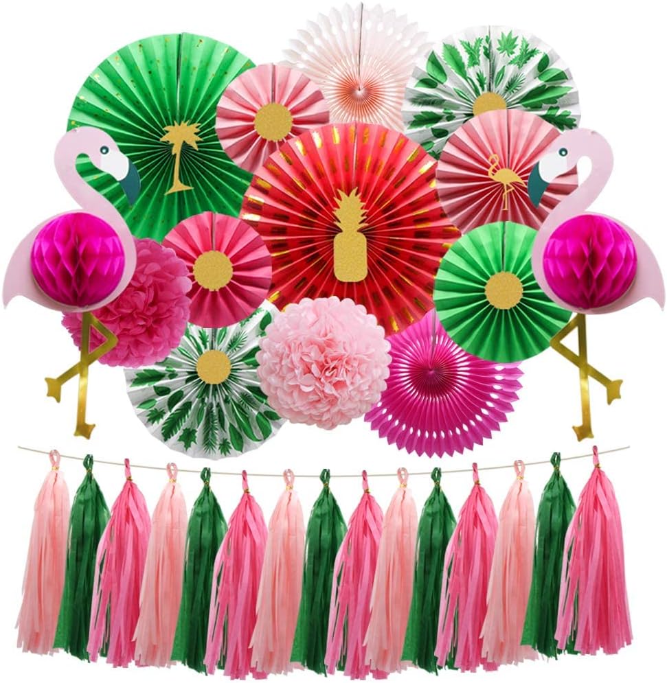 KAXIXI Tropical Flamingo Party Decor Set