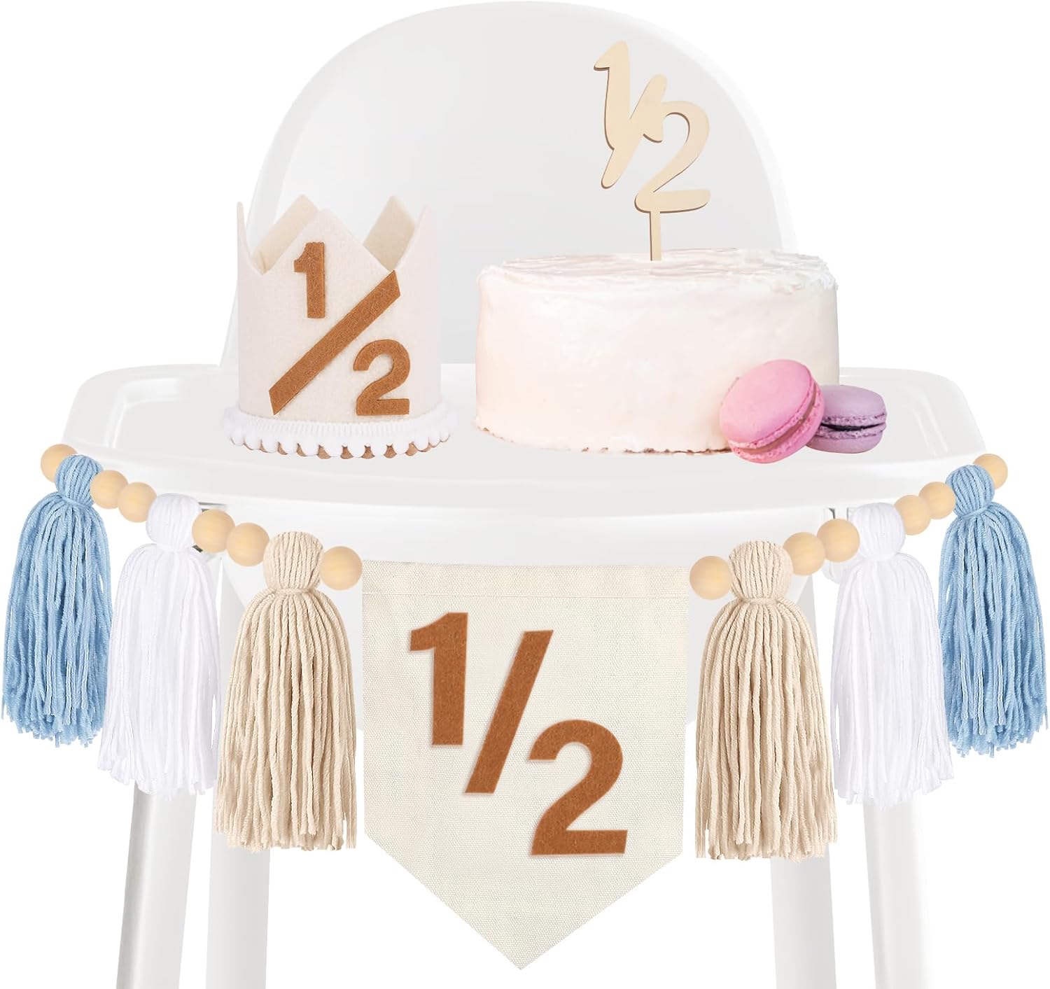 Baby Boy Half Birthday Decoration Set Blue