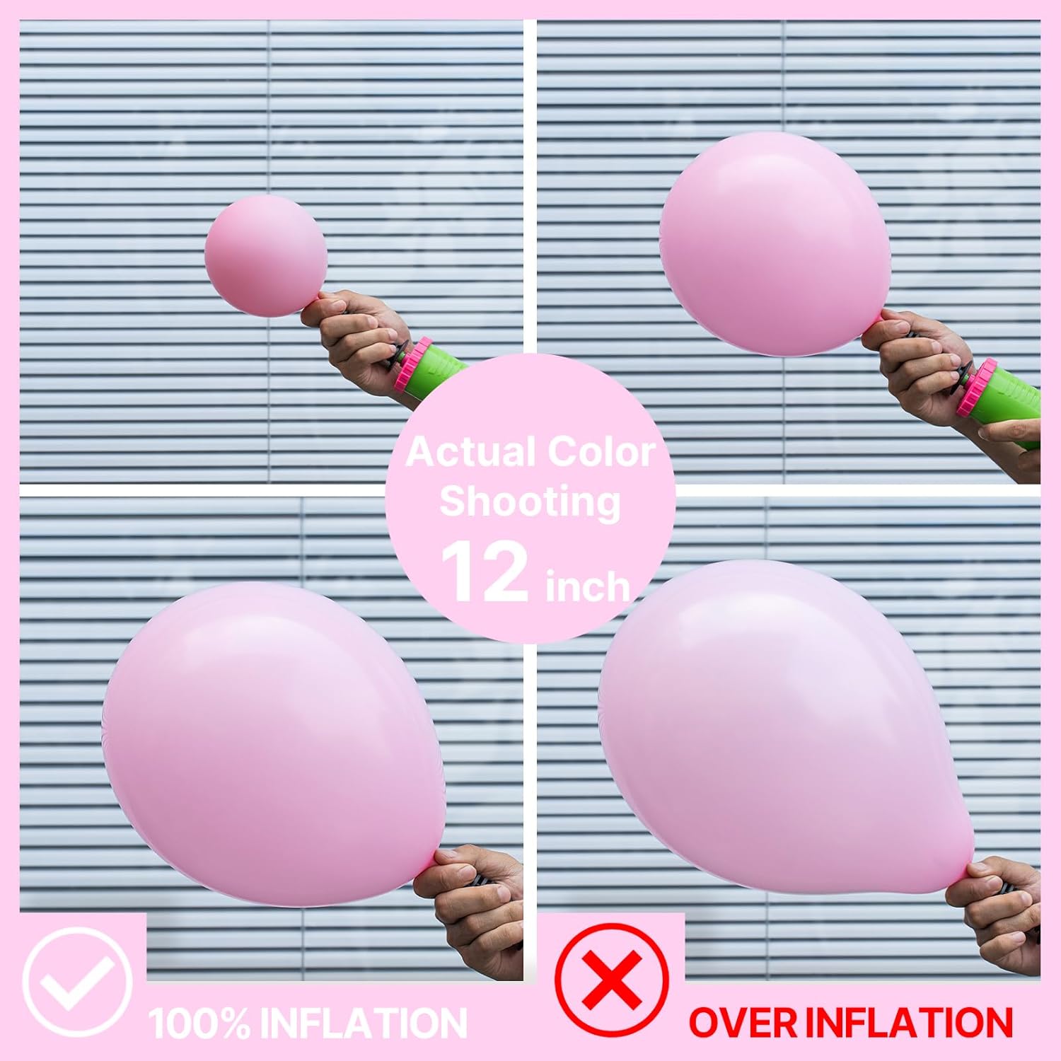 PartyWoo Light Pink Balloons 120pcs 5 Inch Decorations