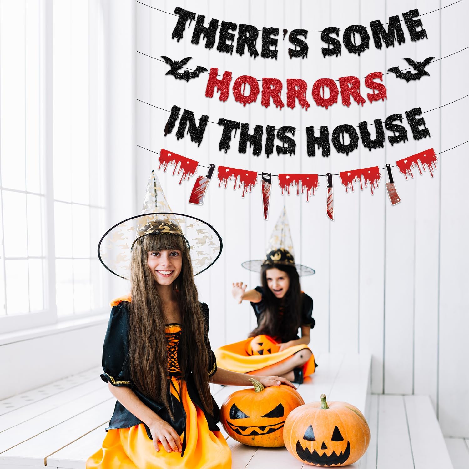 Biswiter Halloween Horror House Banner Decorations