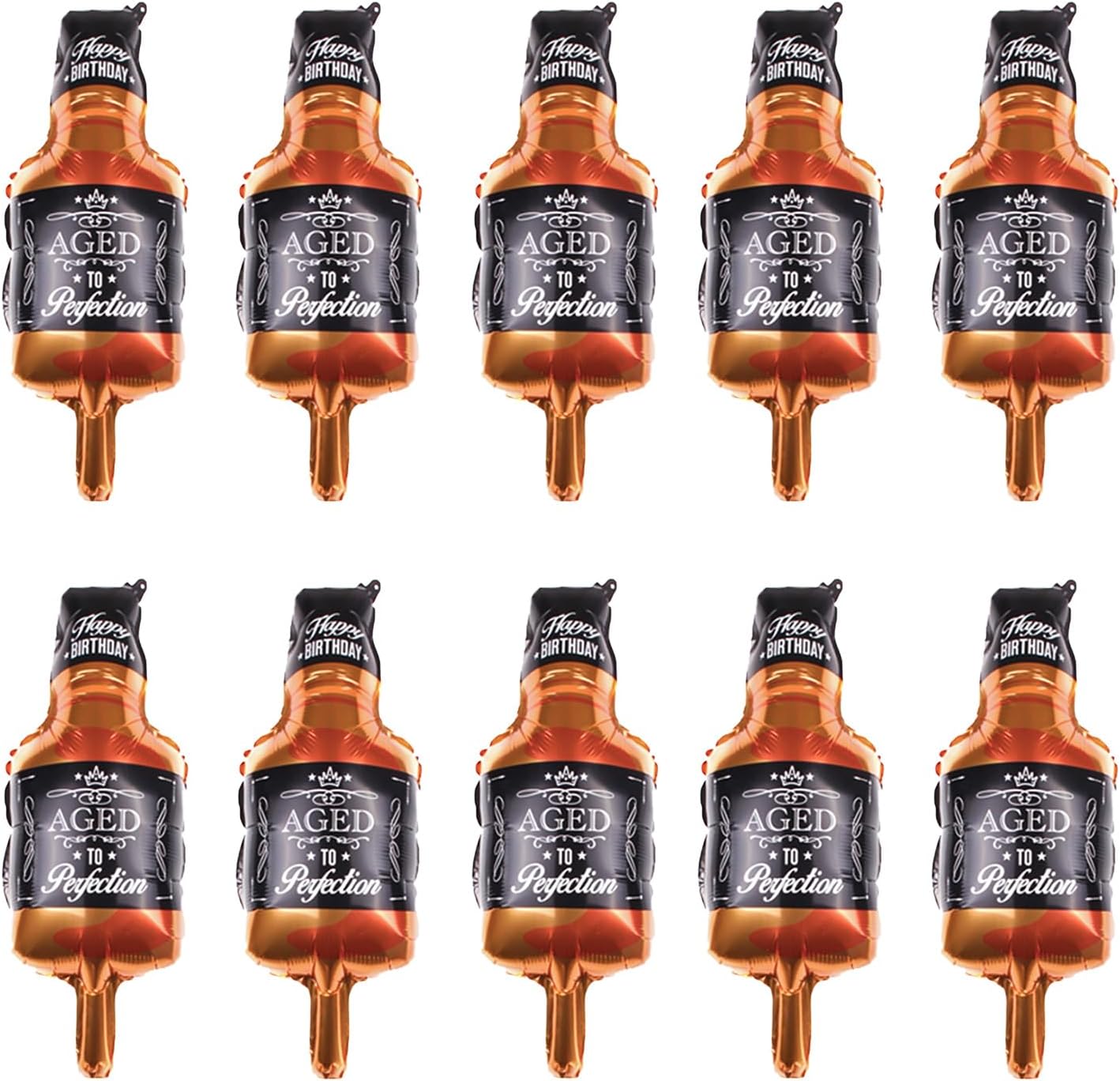10PCS Mini Whisky Bottle Balloons Foil Aluminum Birthday Party Decorations
