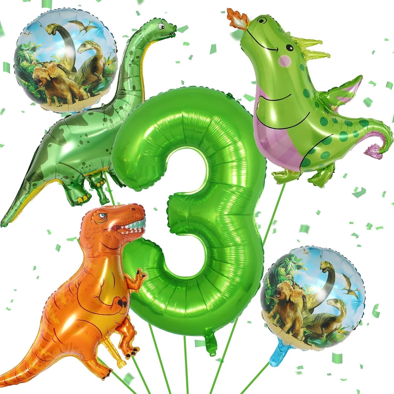 Dinosaur 3rd Birthday Decorations With 40 Inch Balloons