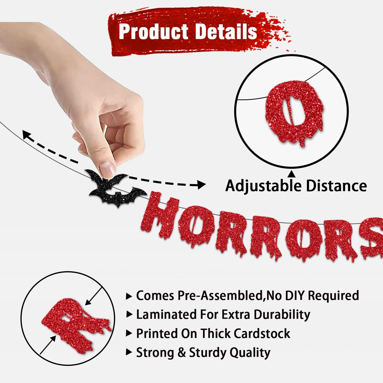 Biswiter Halloween Horror House Banner Decorations