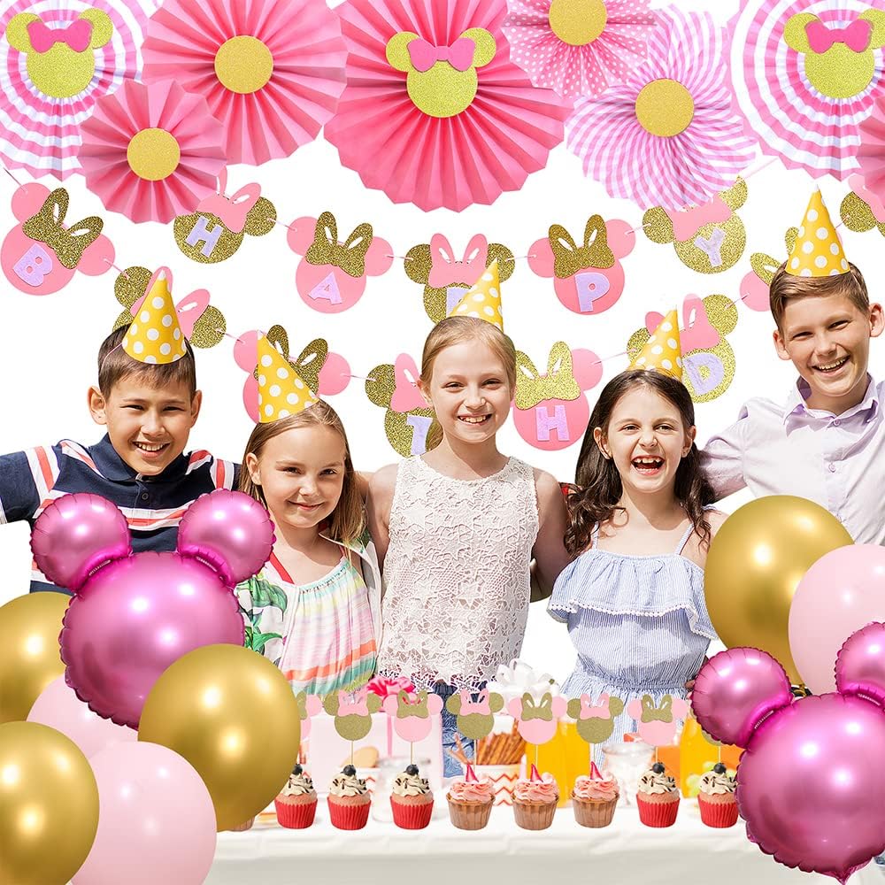 Minnie Girls 1st Birthday Party Supplies Pack