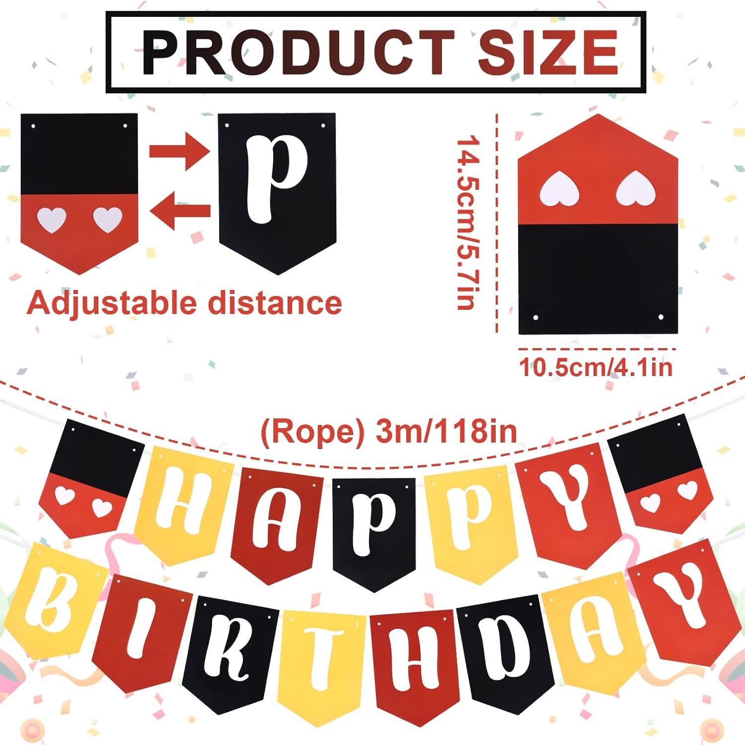 Cute Cartoon Mouse Birthday Banner Set Decor
