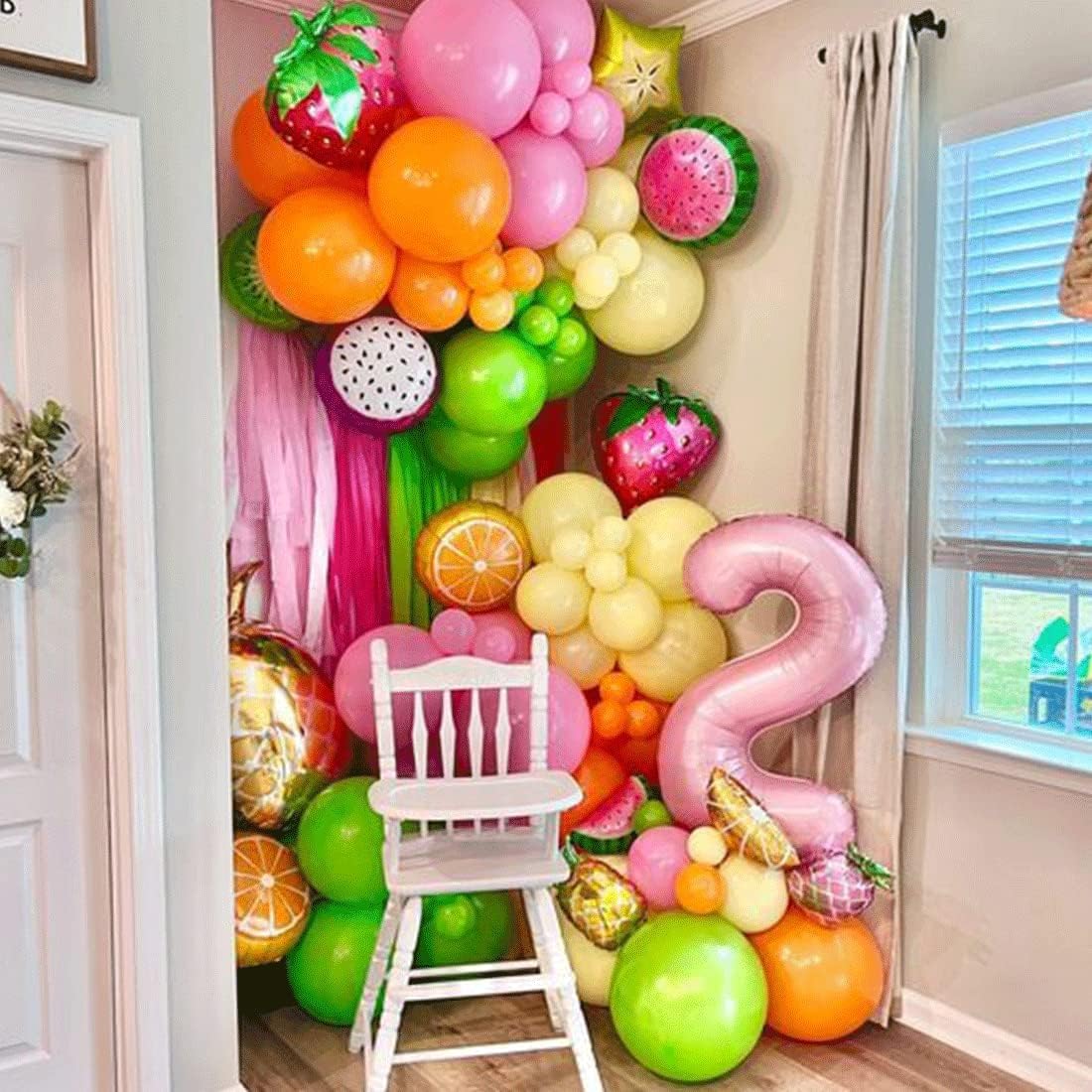 DUBEDAT Fruit Balloon Garland Kit for Birthday Party Decorations