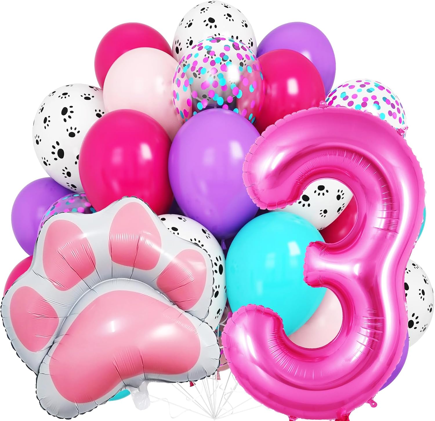 Pasiihol Paw Print Balloons Dog Party Decorations