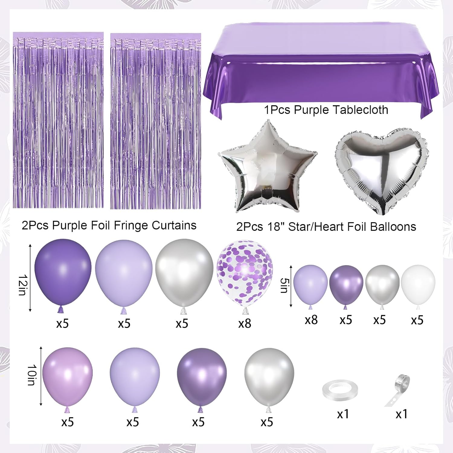 Lavender Purple Birthday Decorations for Women Girls