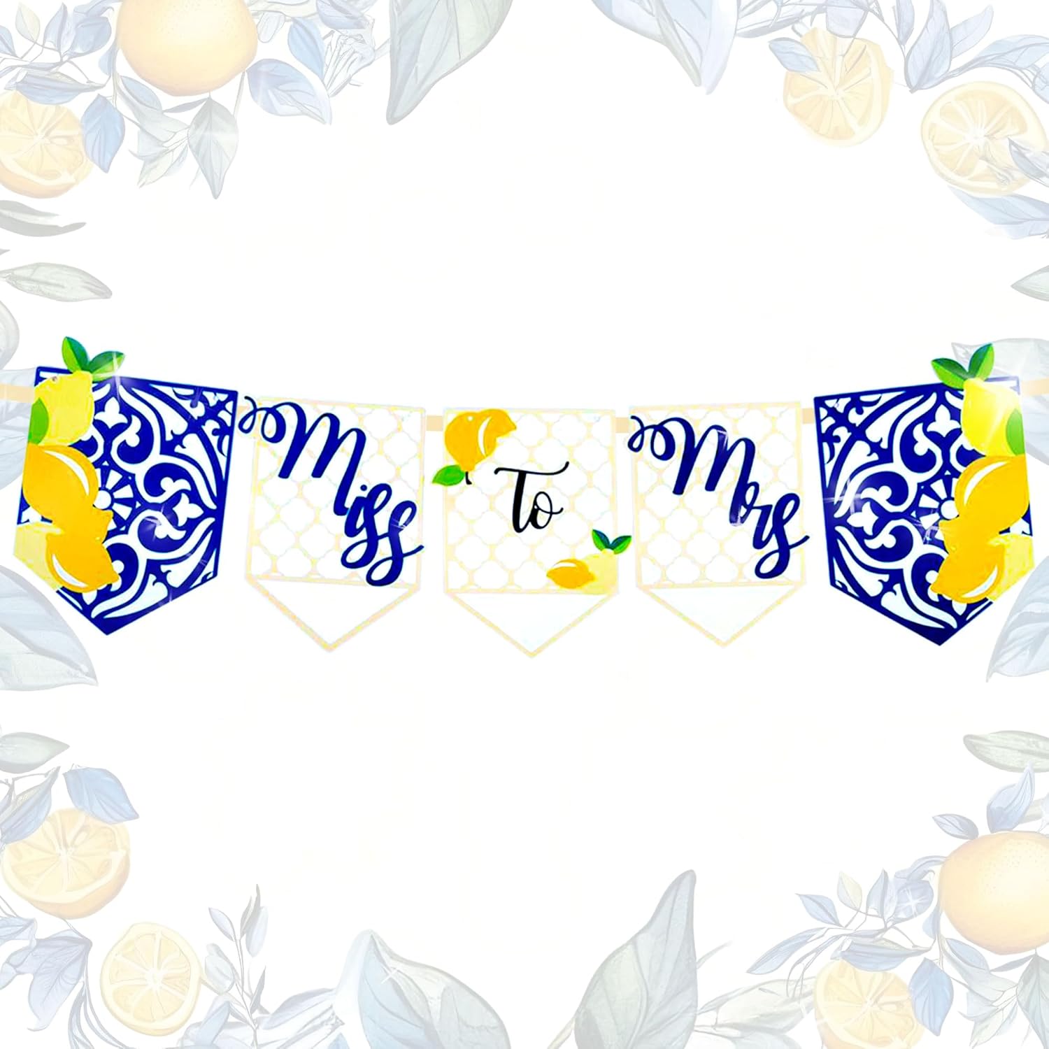 Lemon Themed Miss to Mrs Sign Banner
