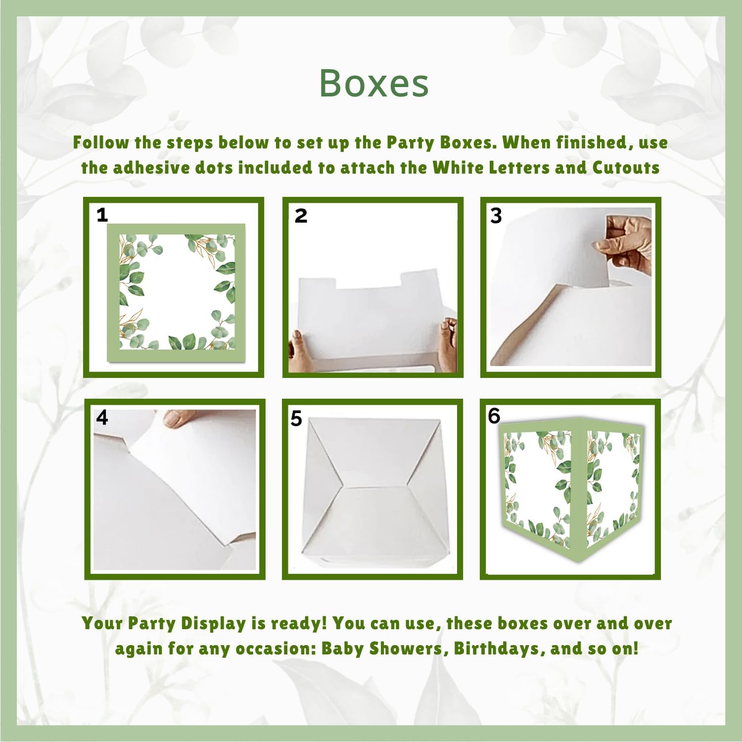 RainMeadow 258 PC Sage Green Baby Shower Decorations