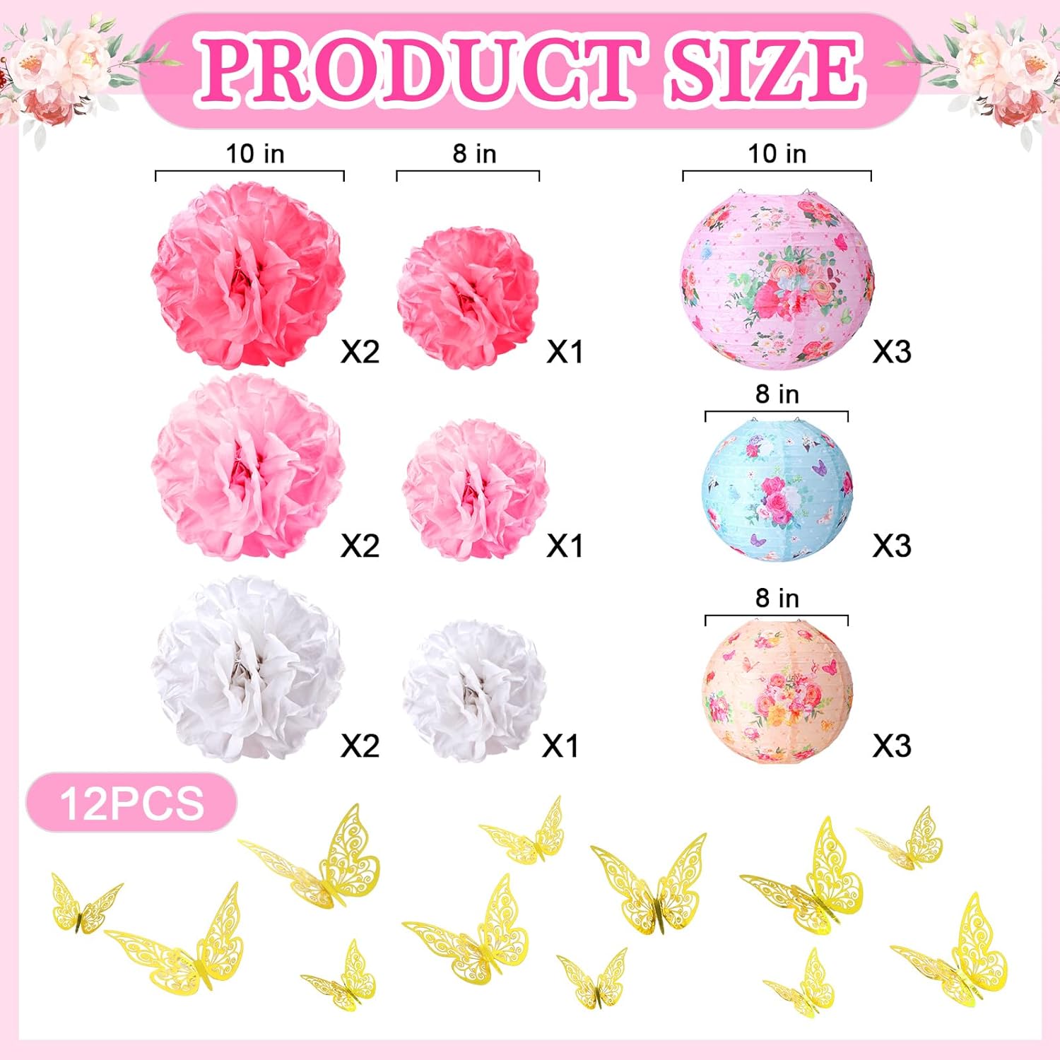 Rossesay 31 Pcs Spring Tea Party Decorations