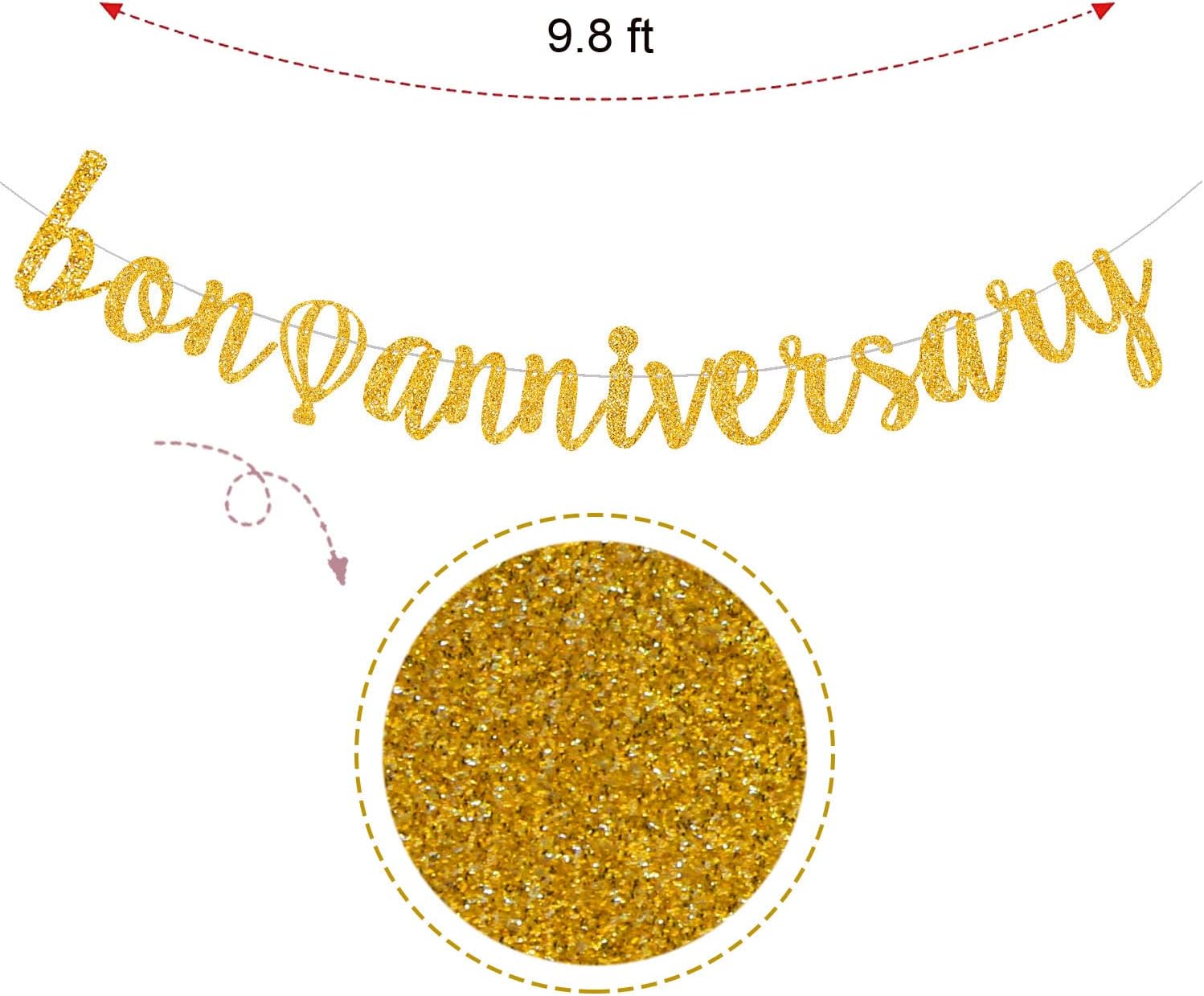 MELEG Bon Anniversaire Birthday Bunting Garland Decorations