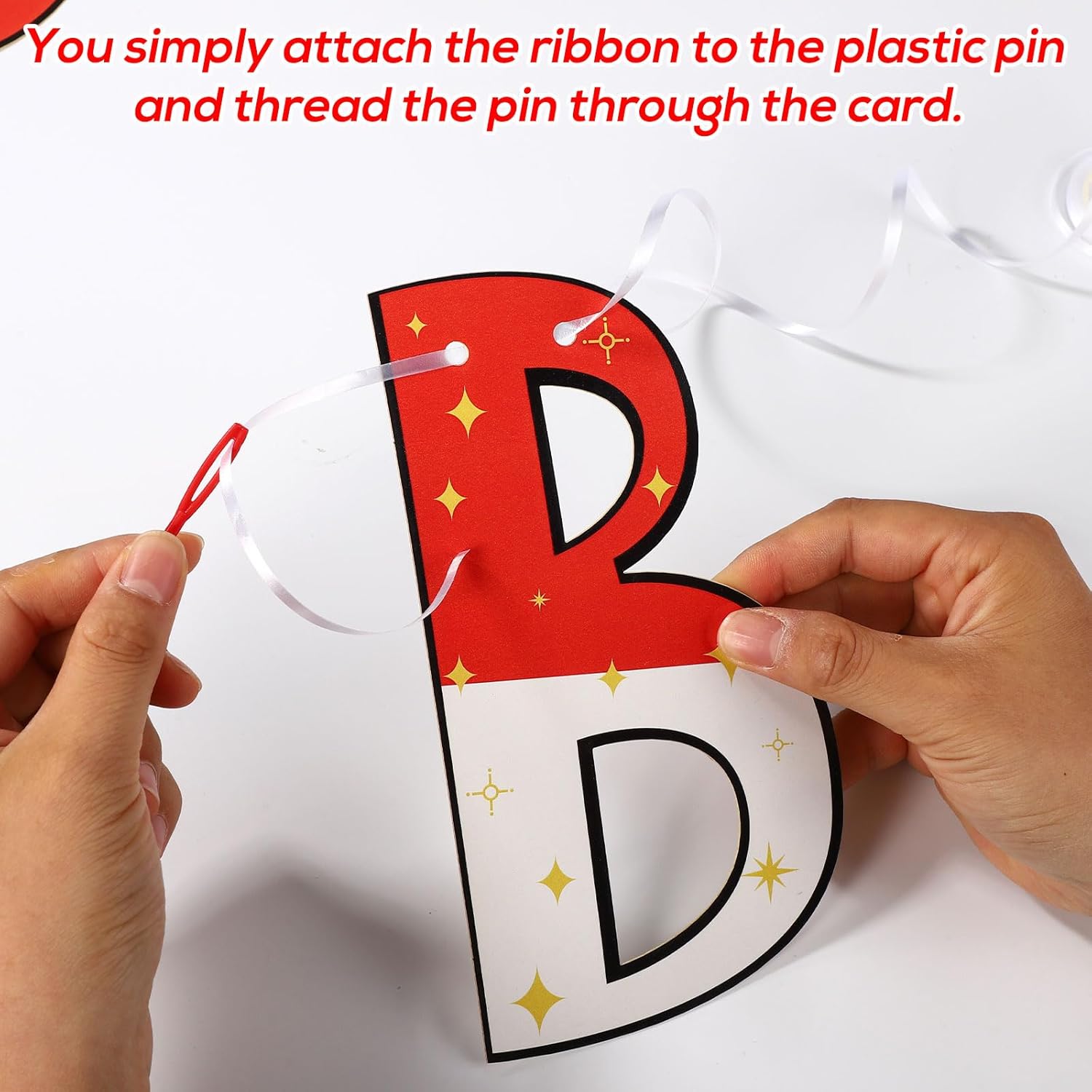 Cartoon Happy Birthday Banner with Hanging Guide Needle