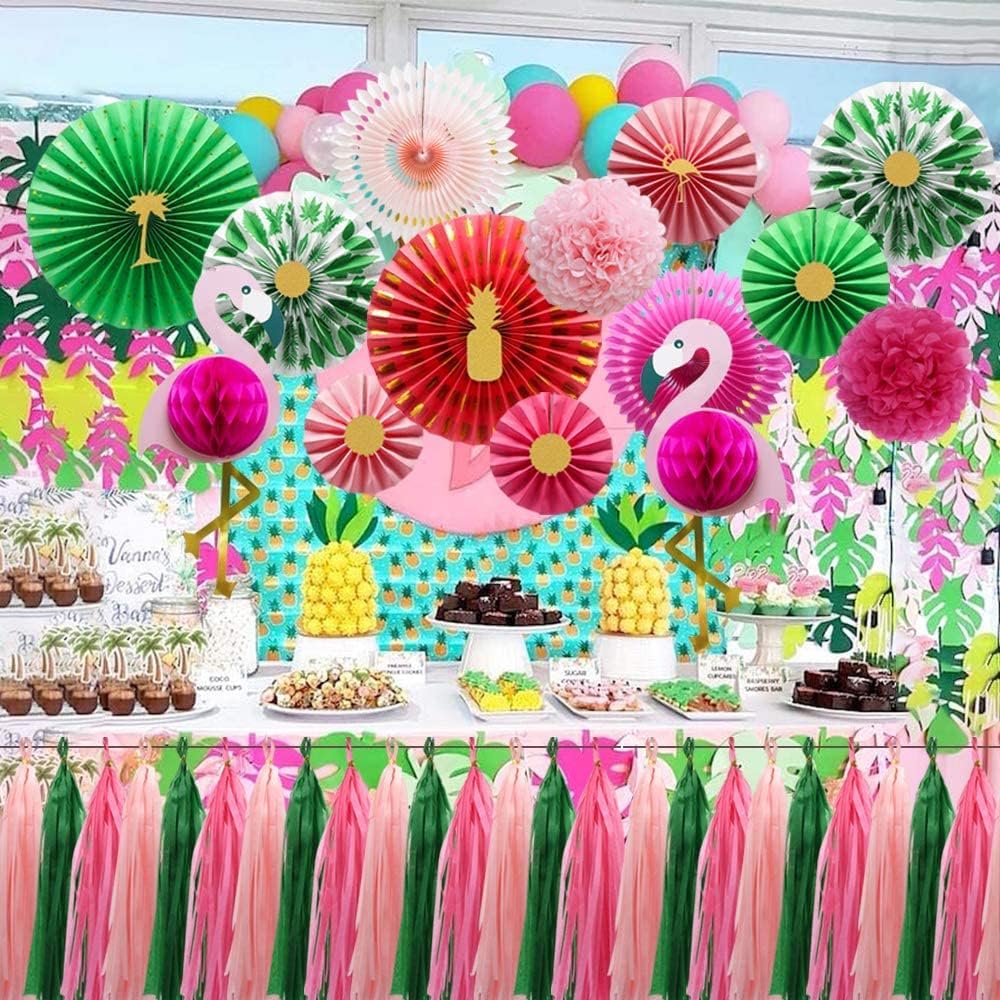 KAXIXI Tropical Flamingo Party Decor Set