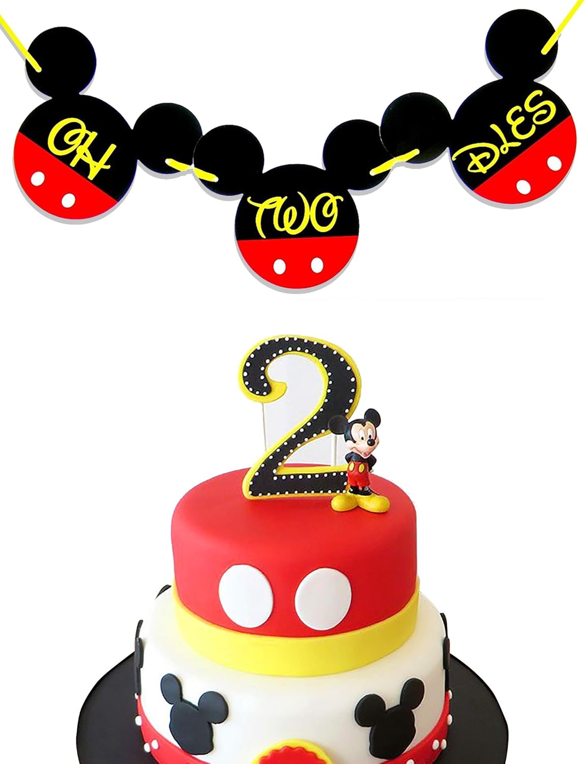 Oh Twodles Banner Mickey Mouse Clubhouse 2nd Birthday Decorations