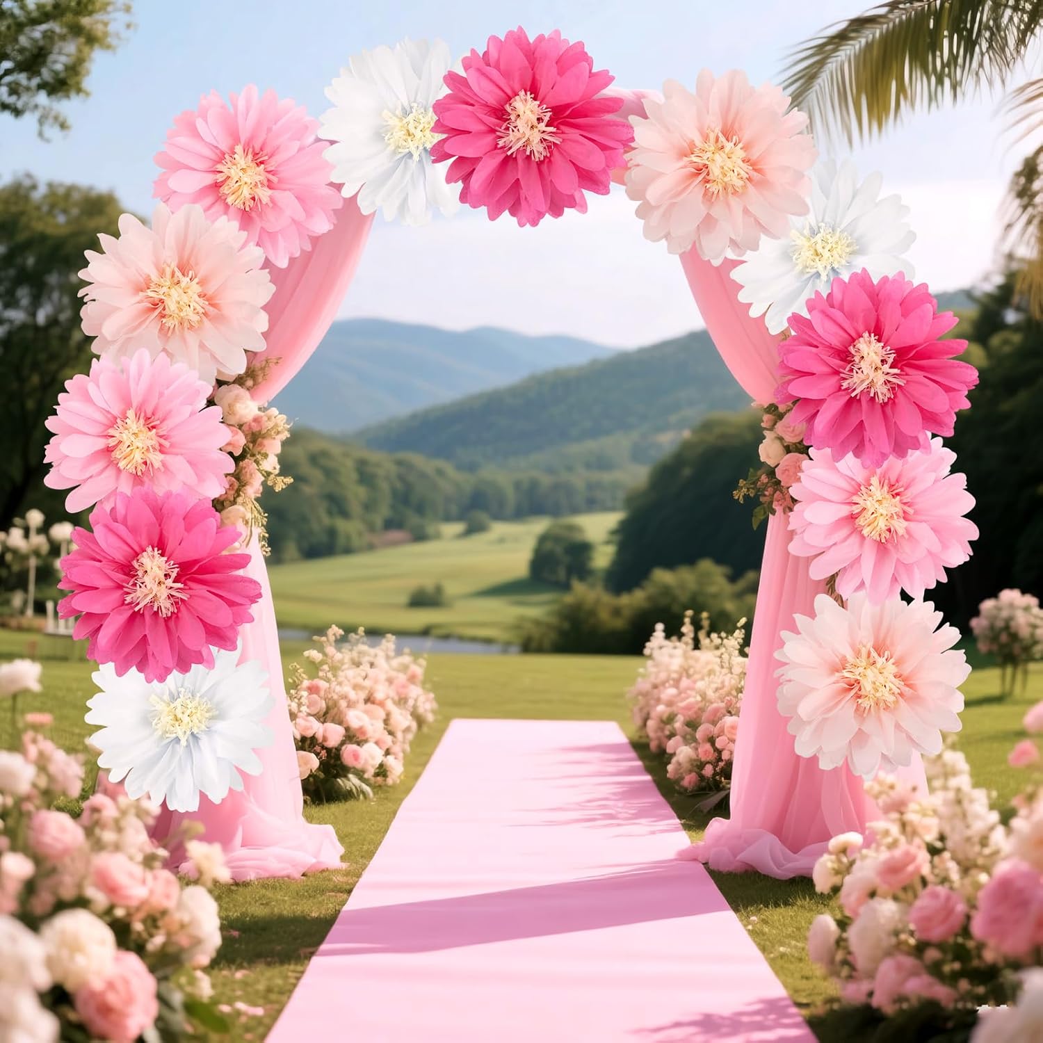 Easy Joy Daisy Tissue Paper Pom Poms Set