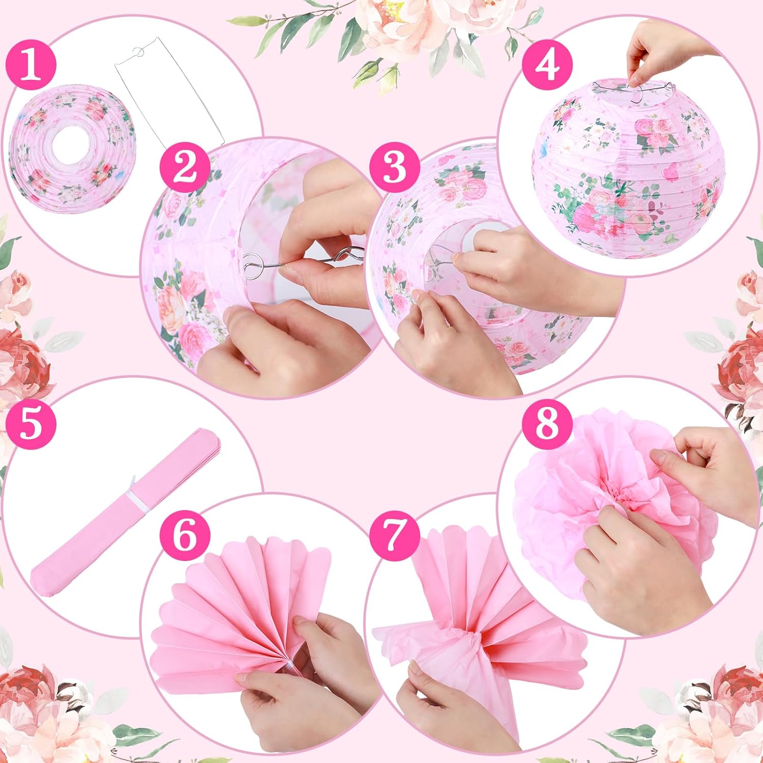 Rossesay 31 Pcs Spring Tea Party Decorations