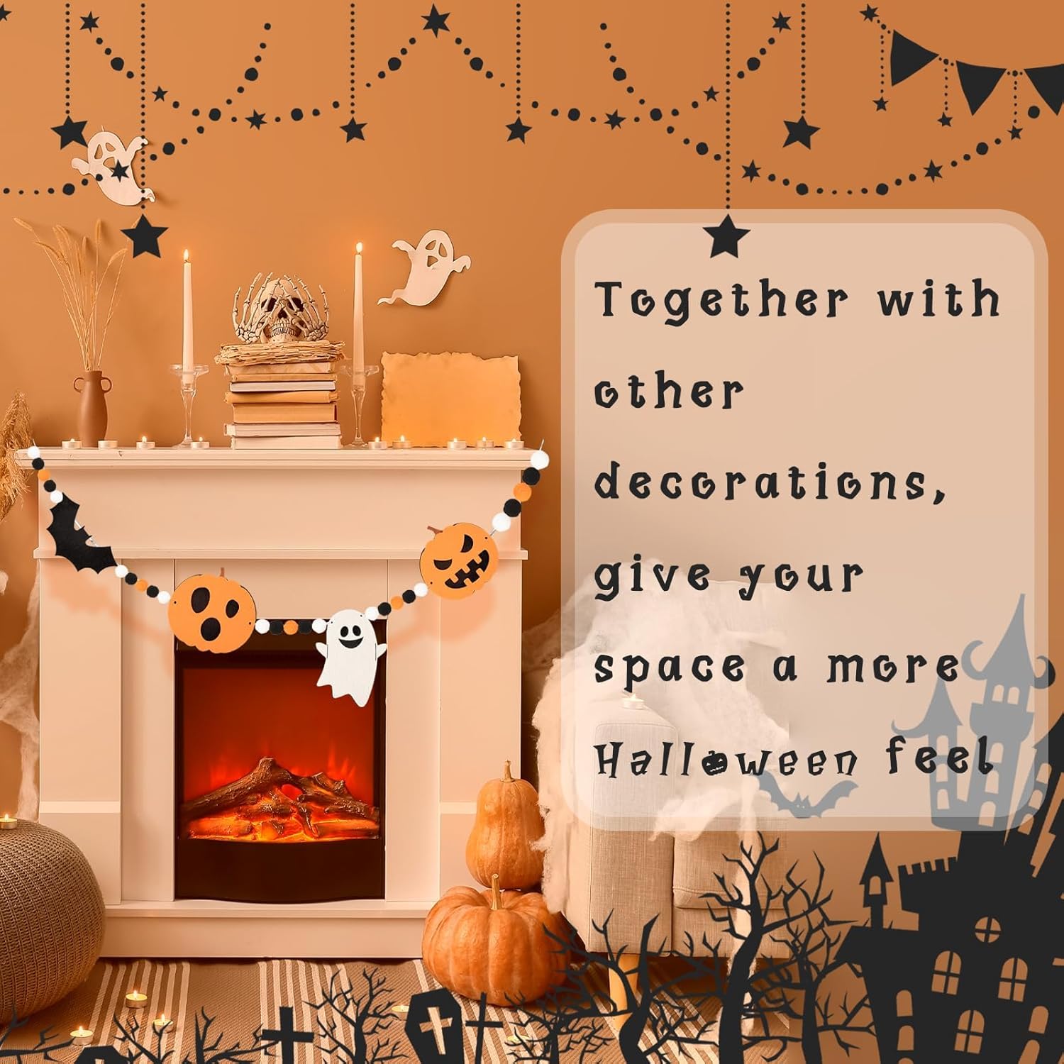 Denylo Pro 246 Ft Felt Banner Halloween Decor