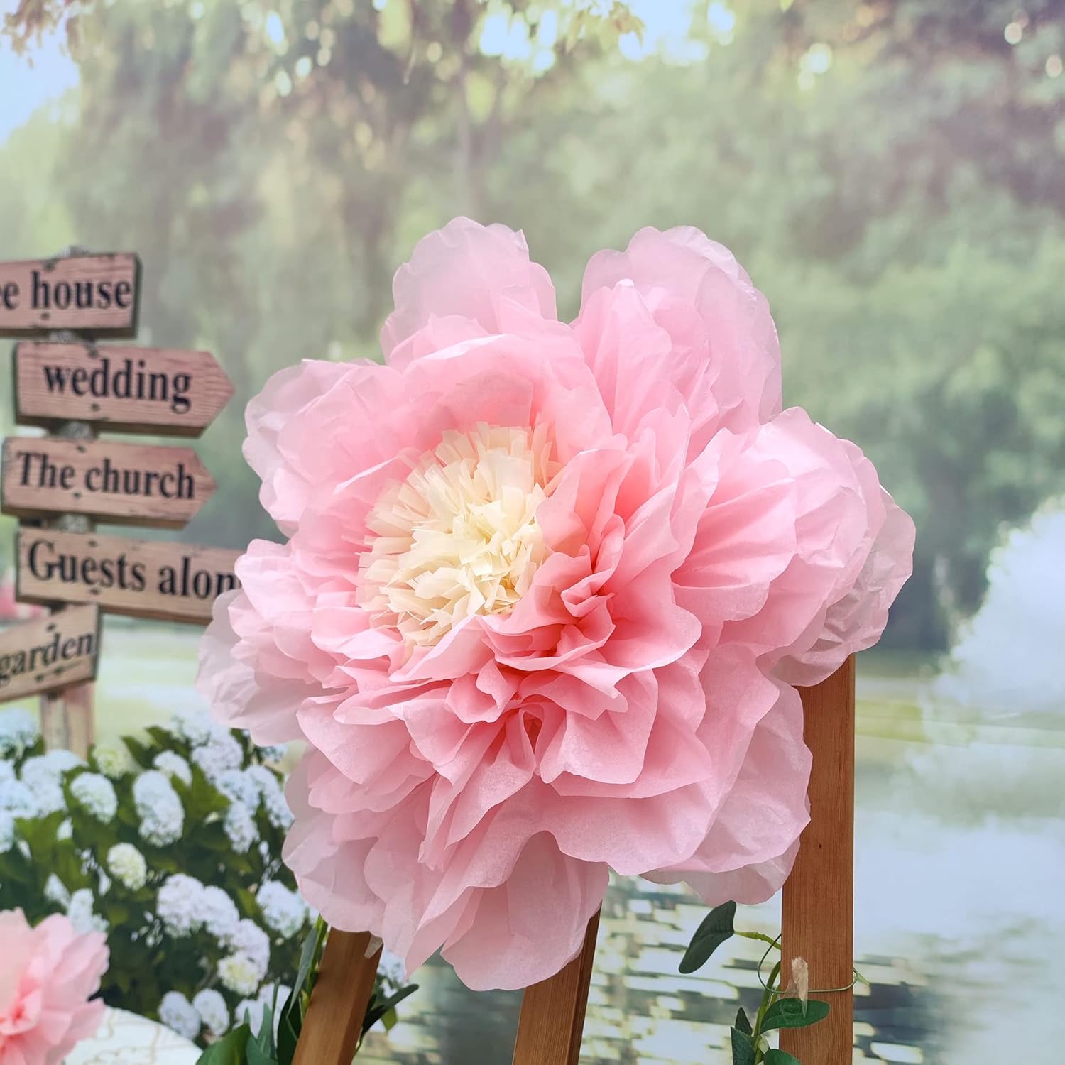 Mybbshower Blush Pink Paper Flowers for Baby Shower Decor