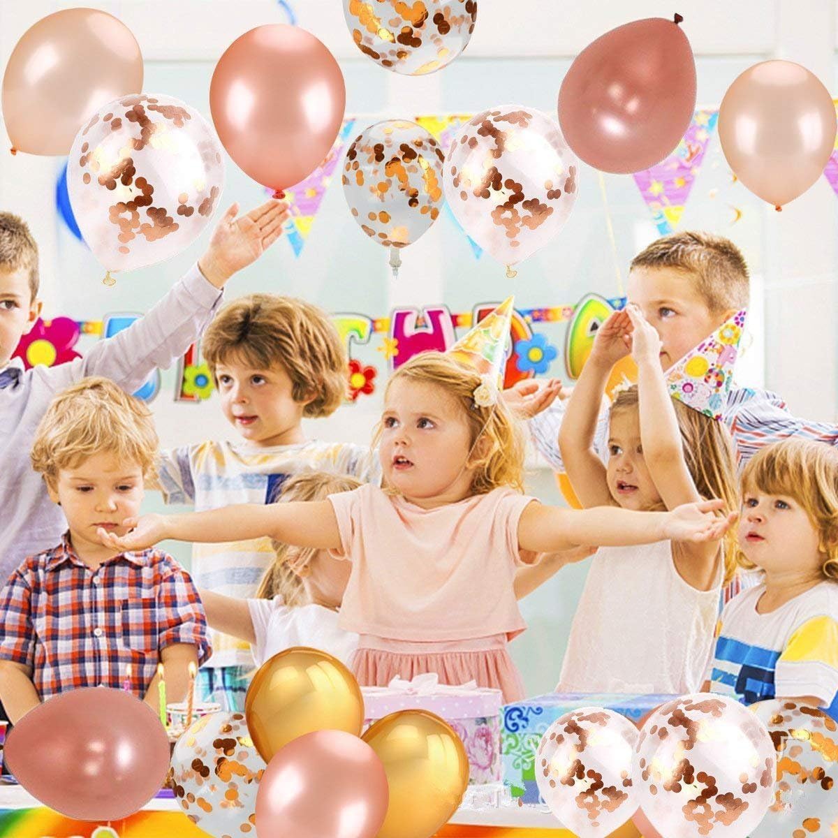 Rose Gold Balloons 14Pcs Party Decorations Wedding