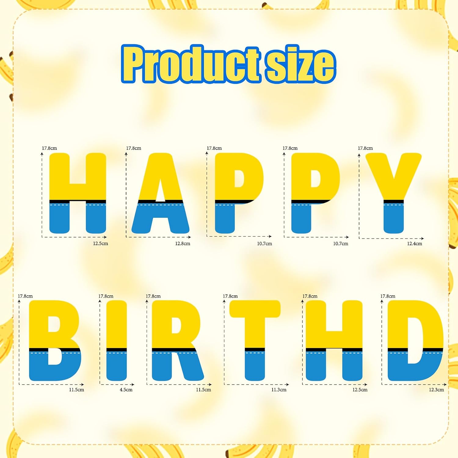 BOXOB Cartoon Happy Birthday Banner Decorations