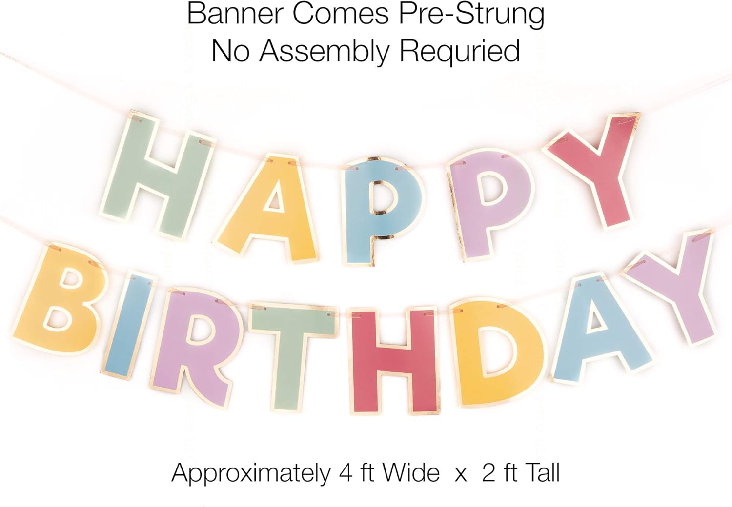 PapaKit Large Happy Birthday Bunting Banner Decoration