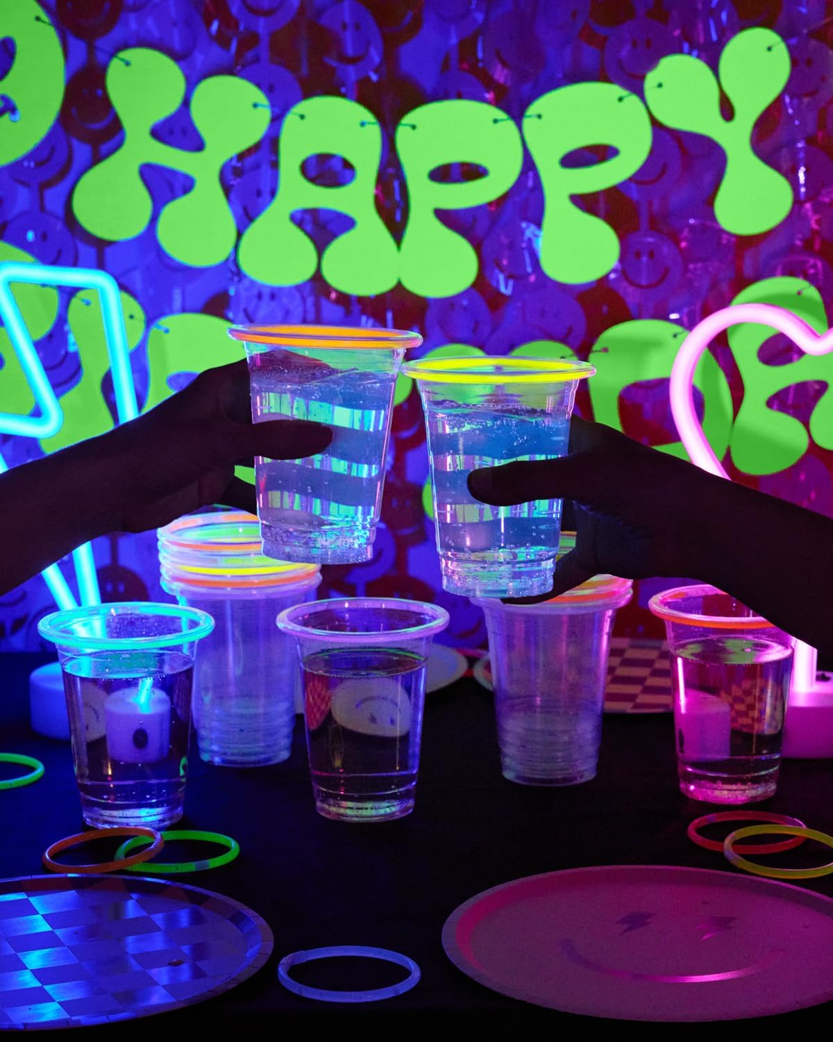 Xo Fetti Happy Birthday Neon Banner 5 Ft