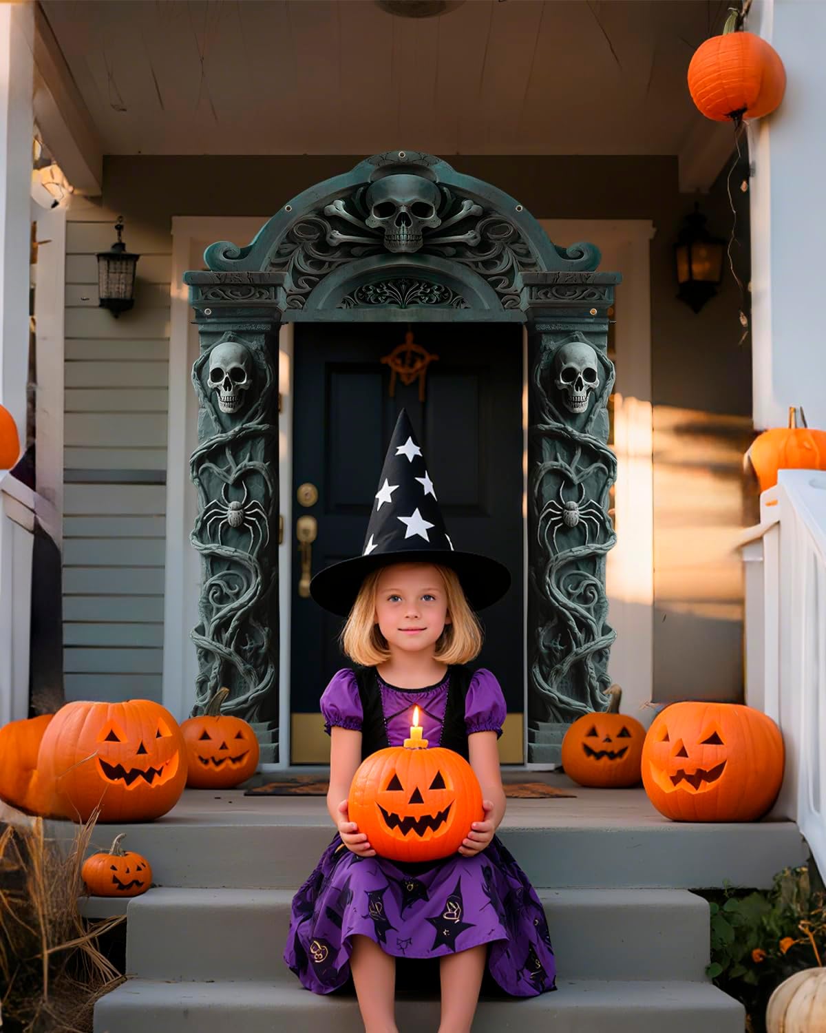 ALKB Halloween Door Banners 3 Pcs Cemetery Decor