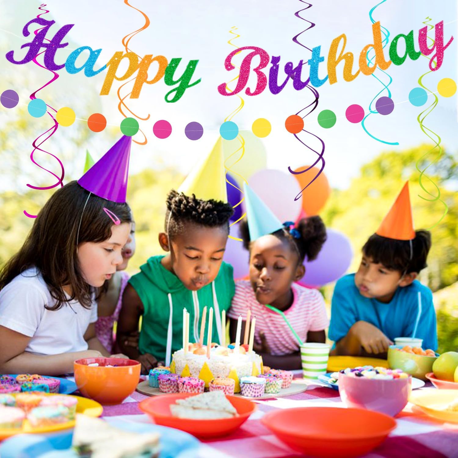 Rainbow Friends Birthday Party Decorations 21pcs Kit