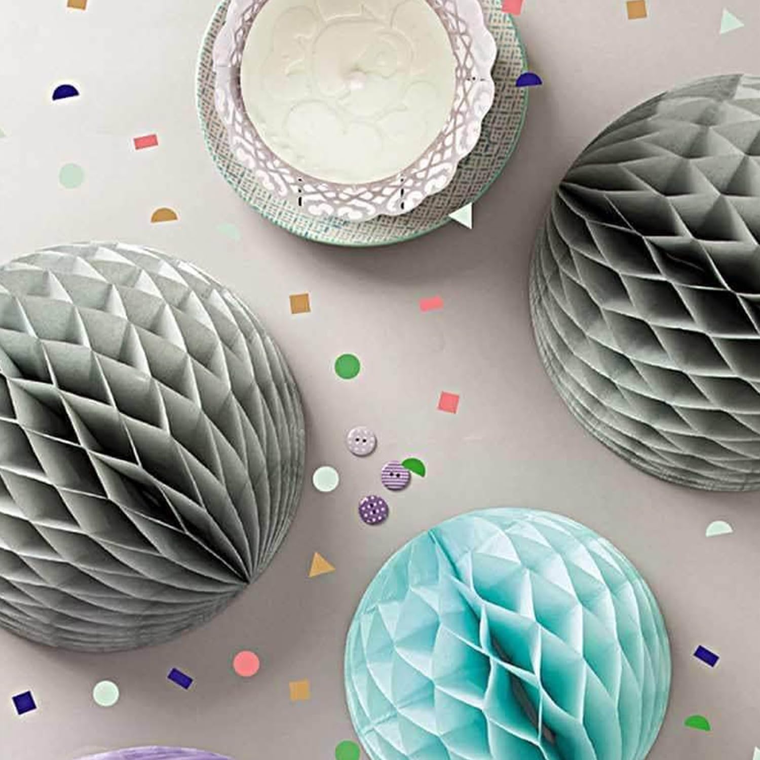 8 Piece 3 Inch Honeycomb Balloon Decorations for Parties