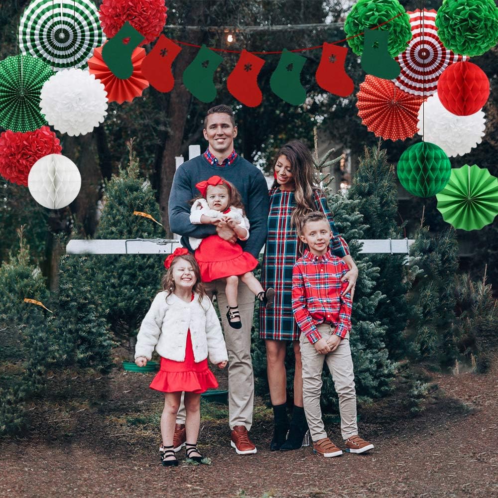 Christmas Decor Kit with Banners and Snowflake Garland